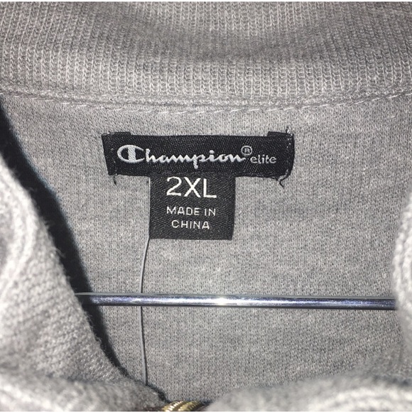 Champion Washington State Huskies ( UW ) Mens Grey Quarter Zip Sweater Size 2XL - Picture 3 of 6